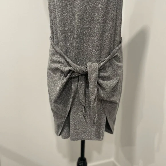 Aerie Gray Sleeveless Wrap Mini Dress - Picture 3 of 10
